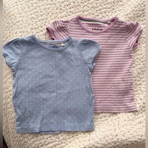 🩷🩵 Bundle of Mini Boden Pointelle T-Shirts - size 3-4